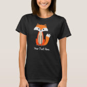 Funny Cartoon Fox maßgeschneidert T-Shirt (Vorderseite)