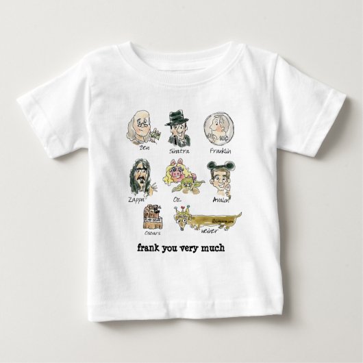 Funny Cartoon Frank Sie sehr viel Baby T-shirt (Vorderseite)