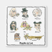 Funny Cartoon Franks Ein großes Highlights Magnet (Vorne)