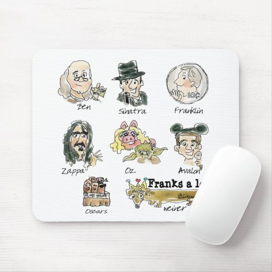 Funny Cartoon Franks Eine Menge Mousepad (Mit Mouse)