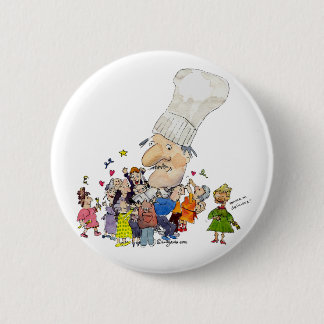 Funny Cartoon Französischer Koch Button