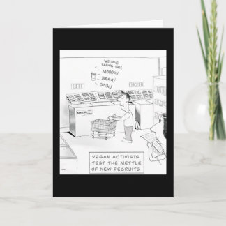 Funny Cartoon für Aktivisten und Veganer Karte