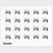 Funny Cartoon Game Controller Laughing Sticker (Blatt)