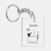 Funny Cartoon Gehaltsliste Spaß Schlüsselanhänger (Vorderseite links)