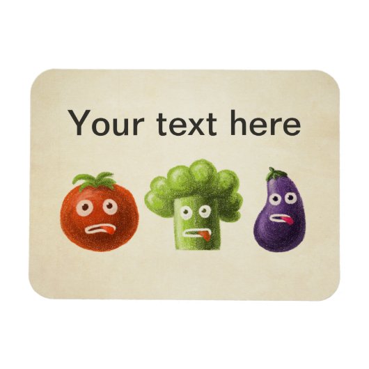 Funny Cartoon Gemüse Magnet (Horizontal)