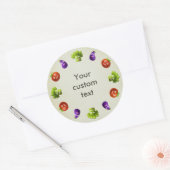 Funny Cartoon Gemüse Runder Aufkleber (Umschlag)