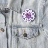 Funny Cartoon Germ Bacteria Button (Beispiel)