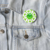 Funny Cartoon Germ Bacteria Button (Beispiel)