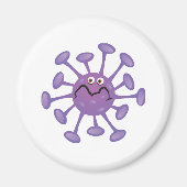 Funny Cartoon Germ Bacteria Magnet (Vorne)