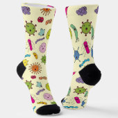 Funny Cartoon Germ Socken (Gewinkelt)