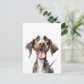 Funny Cartoon German Pointer Dog Postkarte (Stehend Vorderseite)