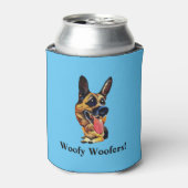Funny Cartoon German Shepherd Can Cooler Dosenkühler (Kanne Vorderseite)