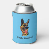Funny Cartoon German Shepherd Can Cooler Dosenkühler (Kanne Rückseite)