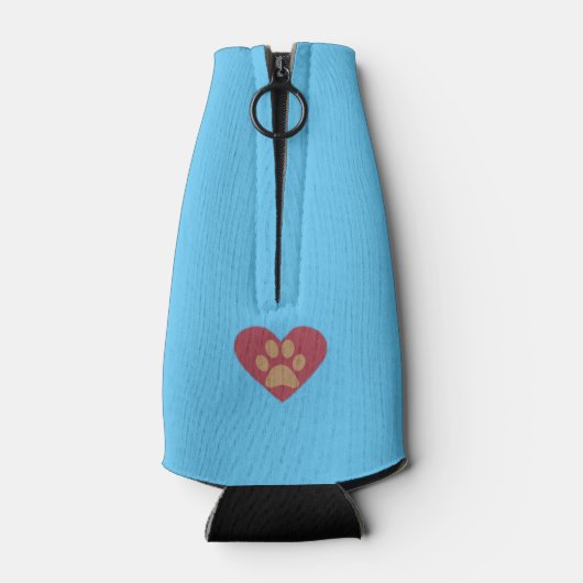 Funny Cartoon German Shepherde Bottle Cooler Flaschenkühler (Rückseite)