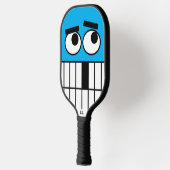 Funny Cartoon Gesicht Pickleball Paddel mit Initia Pickleball Schläger (Links)