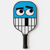 Funny Cartoon Gesicht Pickleball Paddel mit Initia Schläger (Vorderseite)