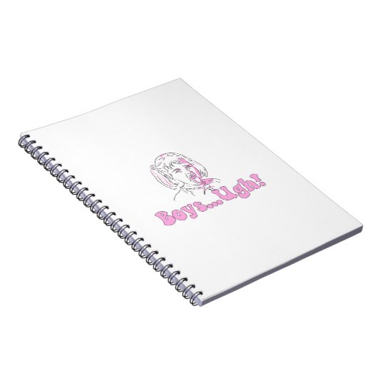 Funny Cartoon Girl Meme - "Jungs.. Ugh!" Notizblock (Rechte Seite)