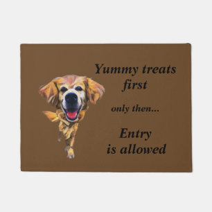 Funny Cartoon Golden Retriever Doormat Fußmatte