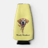 Funny Cartoon Golden Retriever Flasche Cooler Flaschenkühler (Vorderseite)