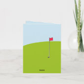 Funny Cartoon Golden Retriever Golf Joke Geburtsta Karte (Rückseite)