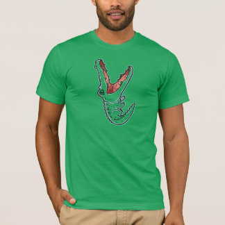Funny Cartoon Green Crocodile on Unisex t-shirt, A T-Shirt