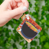 Funny Cartoon GRILLEN Grill mit Tongs und Skewers Schlüsselanhänger