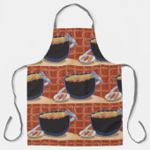 Funny Cartoon GRILLEN Grill mit Tongs und Skewers Schürze (Vorderseite)