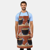 Funny Cartoon GRILLEN Grill mit Tongs und Skewers Schürze (Getragen)