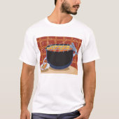 Funny Cartoon GRILLEN Grill mit Tongs und Skewers T-Shirt (Vorderseite)