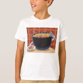 Funny Cartoon GRILLEN Grill mit Tongs und Skewers T-Shirt (Vorderseite)