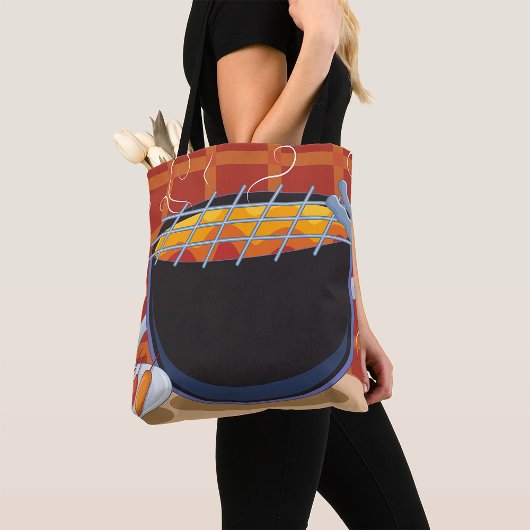 Funny Cartoon GRILLEN Grill mit Tongs und Skewers Tasche