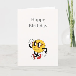 Funny Cartoon Happy Birthday Card Dankeskarte