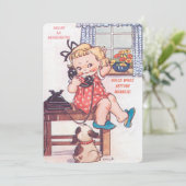 Funny Cartoon Hochzeitsklatsch Einladung (Stehend Vorderseite)