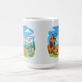 Funny Cartoon Hund, Katze und Maus Kaffeetasse (Mittel)