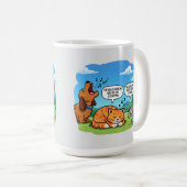 Funny Cartoon Hund, Katze und Maus Kaffeetasse (VorderseiteRechts)