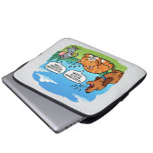 Funny Cartoon Hund, Katze und Maus Laptopschutzhülle (Vorne Knopf)
