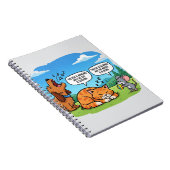 Funny Cartoon Hund, Katze und Maus Notizblock (Rechte Seite)