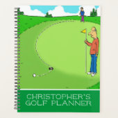 Funny Cartoon Illustration der Golfer. Planer (Vorderseite)