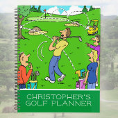 Funny Cartoon Illustration der Golfer. Planer