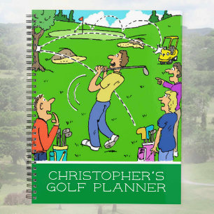 Funny Cartoon Illustration der Golfer. Planer