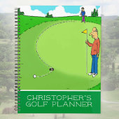 Funny Cartoon Illustration der Golfer. Planer