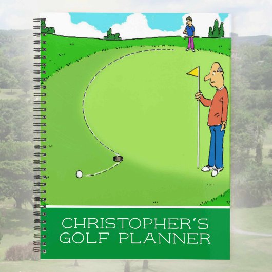 Funny Cartoon Illustration der Golfer. Planer