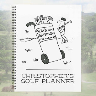 Funny Cartoon Illustration des Golfers. Planer