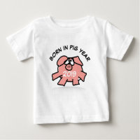 Funny Cartoon Illustration Pink Pig 2019 Baby T-Sh