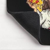 Funny Cartoon Jesus Christ With Pizza Slice Costum Mousepad (Ecke)