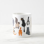 Funny Cartoon Katzen hinter Aussicht Kaffeetasse (Mittel)