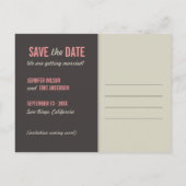 Funny Cartoon Katzen Save the Date Postkarte (Rückseite)