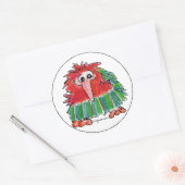 Funny Cartoon Kiwi Bird 3 Round Sticker (Umschlag)