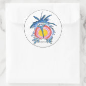 Funny Cartoon Kiwi Bird 4 Round Sticker (Tasche)