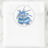 Funny Cartoon Kiwi Bird 5 Round Sticker (Tasche)